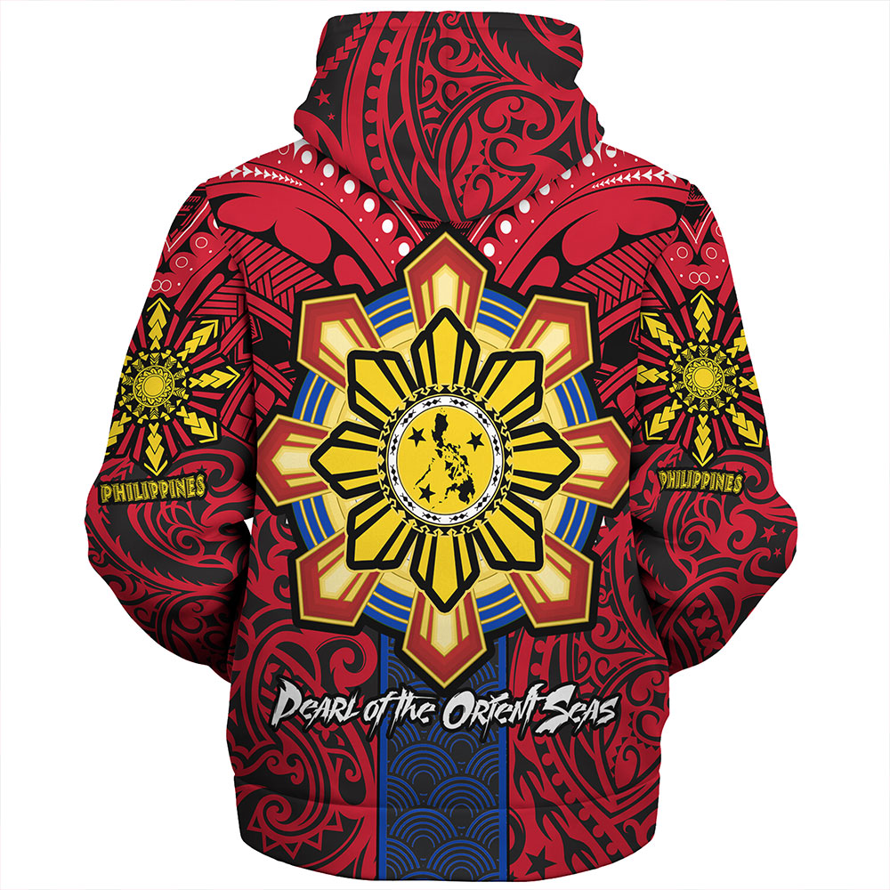 Philippines Sherpa Hoodie The Story of Lapu-Lapu Pearl of the Orient Seas Tribal Pride