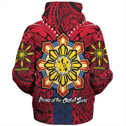 Philippines Sherpa Hoodie The Story of Lapu-Lapu Pearl of the Orient Seas Tribal Pride