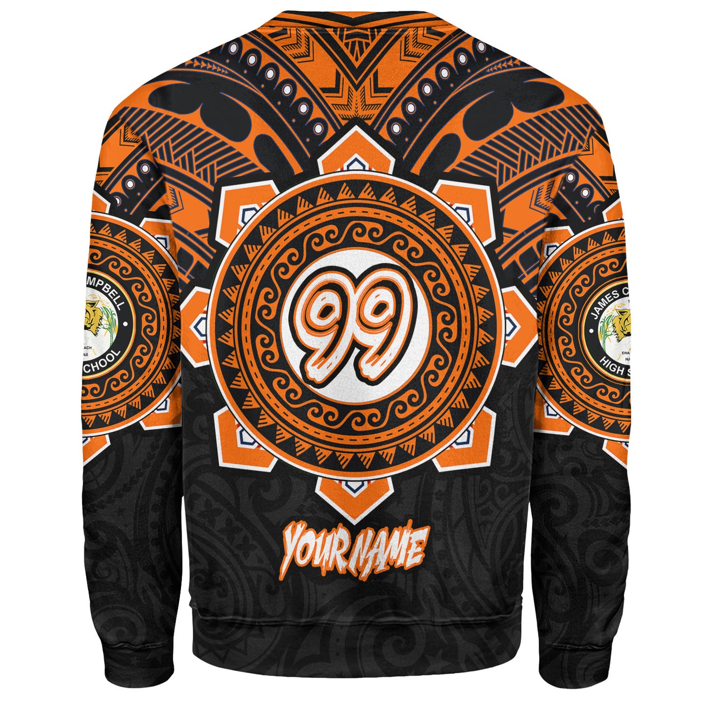 Hawaii Sweatshirt Custom James Campbell High School SaberNation Super Sabers Tribal Style