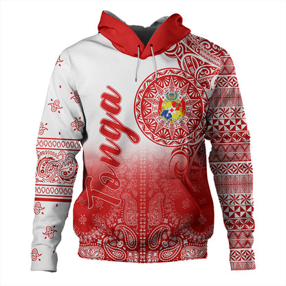 Tonga Hoodie Custom Pattern Ngatu With Paisley Style