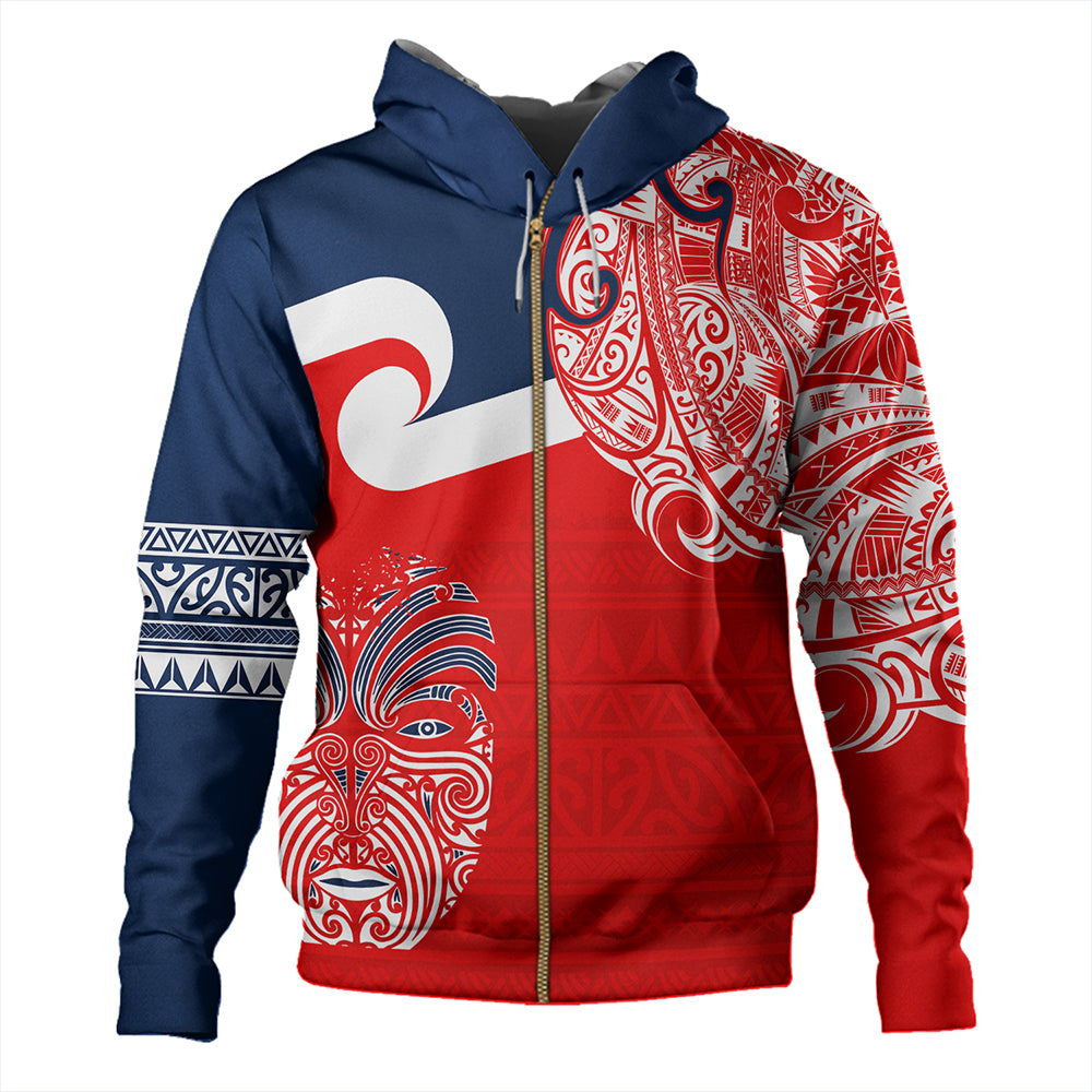 New Zealand Hoodie Tino Rangatiratanga Maori Mask