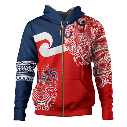 New Zealand Hoodie Tino Rangatiratanga Maori Mask