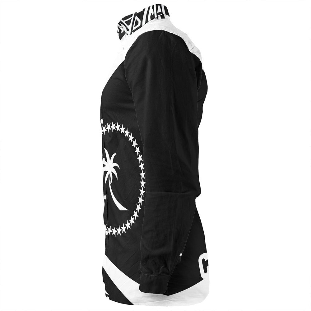 Chuuk Long Sleeve Shirt Coat Of Arm Lauhala White Circle