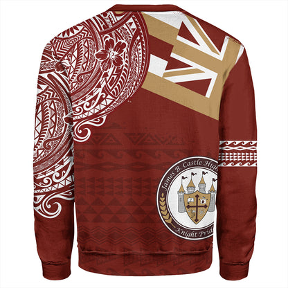 Hawaii Sweatshirt James B. Castle High School With Crest Style