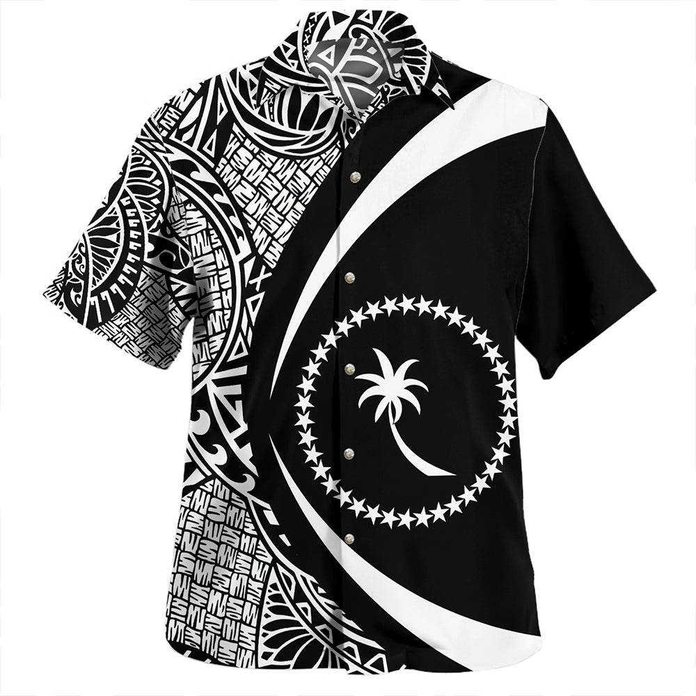 Pohnpei Hawaiian Shirt Coat Of Arm Lauhala Circle