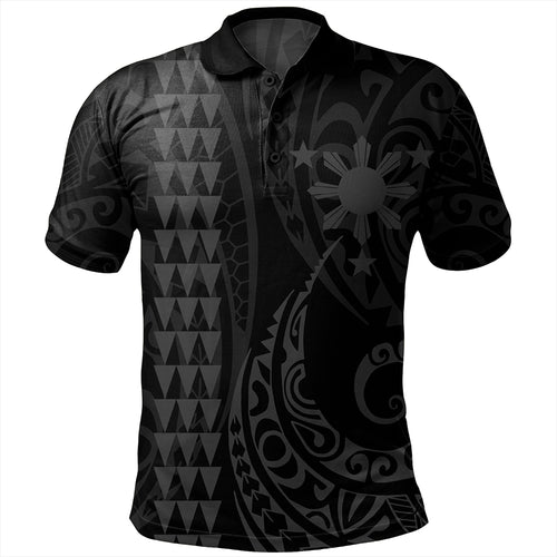 The Philippines Polo Shirt Sun Gray Kakau Style