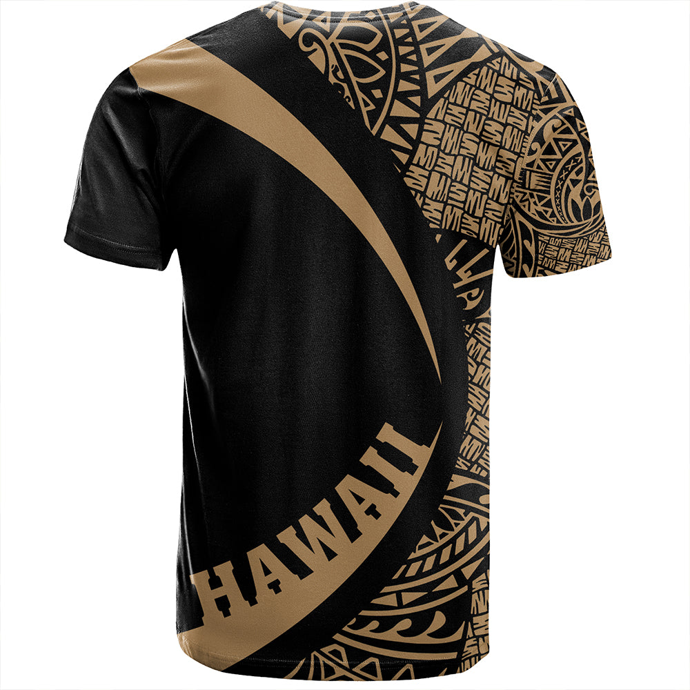 Hawaii T-Shirt Kanaka Maoli Hawaiian Map Lauhala Circle