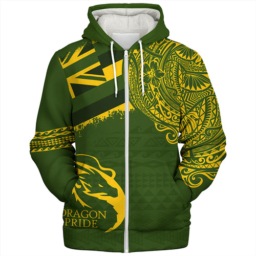 Hawaii Sherpa Hoodie Honokaa High And Intermediate School With Crest Style