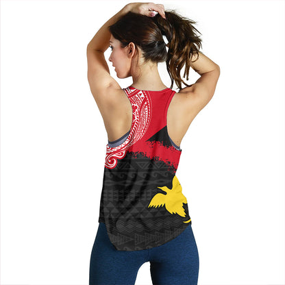 Papua Women Tank Melanesian Flag With Coat Of Arms
