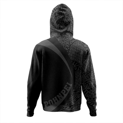 Pohnpei Hoodie Coat Of Arm Lauhala Gray Circle