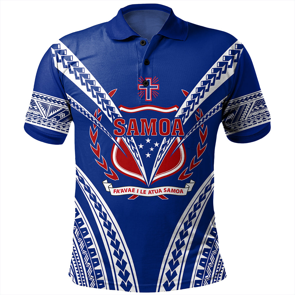 Samoa Polo Shirt Custom Polynesian Tribal Crest Design