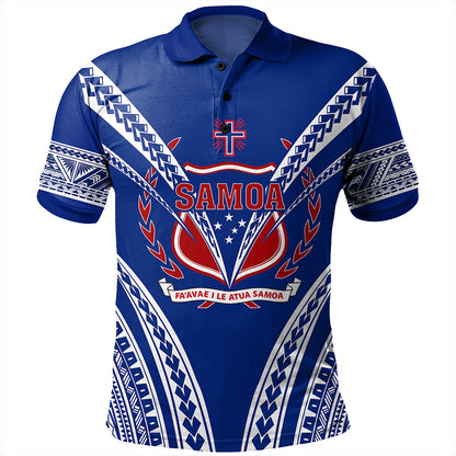 Samoa Polo Shirt Custom Polynesian Tribal Crest Design