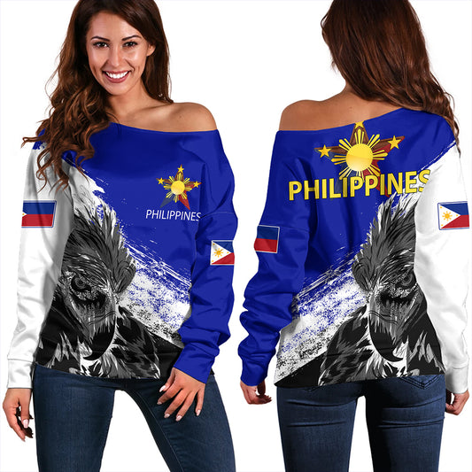 Philippines Off Shoulder Sweatshirt The Eagle Animal Of The Fraternity