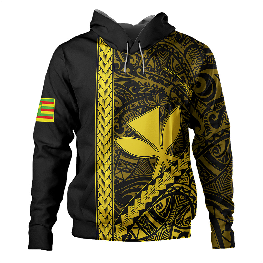 Hawaii Hoodie Tribal Polynesian Kanaka Maoli Yellow