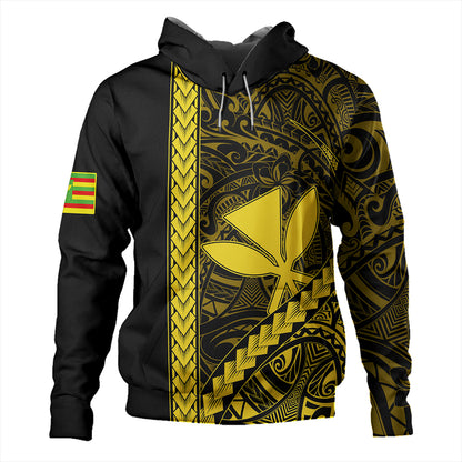 Hawaii Hoodie Tribal Polynesian Kanaka Maoli Yellow