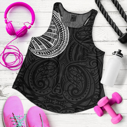 Samoa Tribal Maori Tattoo Roman Reigns Women Tank White