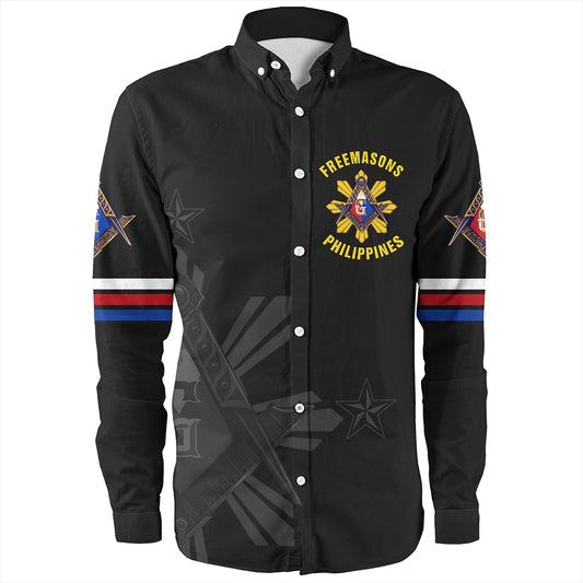 Philippines Long Sleeve Shirt Freemasons Filipino Star Letter Style