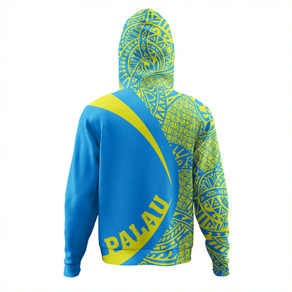 Palau Hoodie Coat Of Arm Lauhala Circle