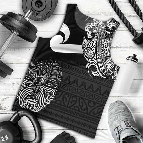 New Zealand Tank Top Tino Rangatiratanga Maori Mask Black