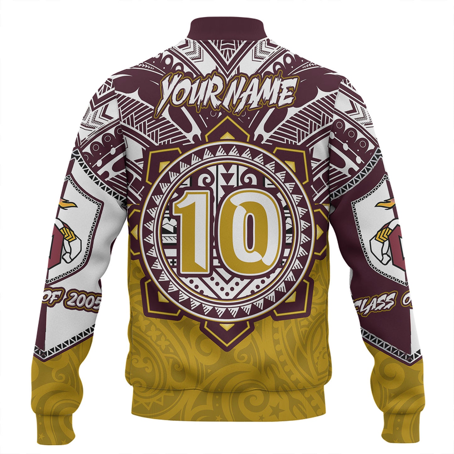 Hawaii Baseball Jacket Custom James B. Castle High School Super Castle Knights Tribal Style