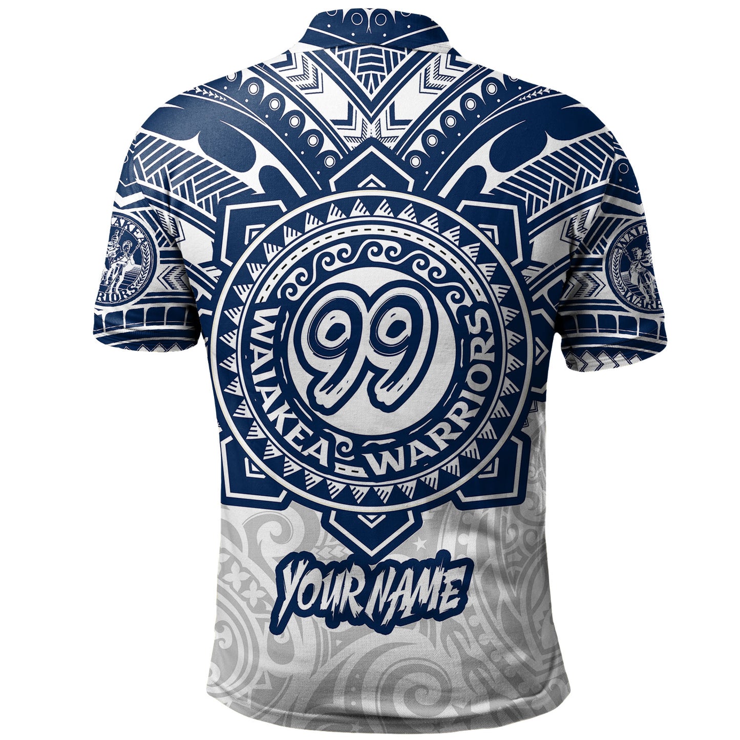 Hawaii Polo Shirt Custom Waiakea High School Super Waiakea Warriors Tribal Style