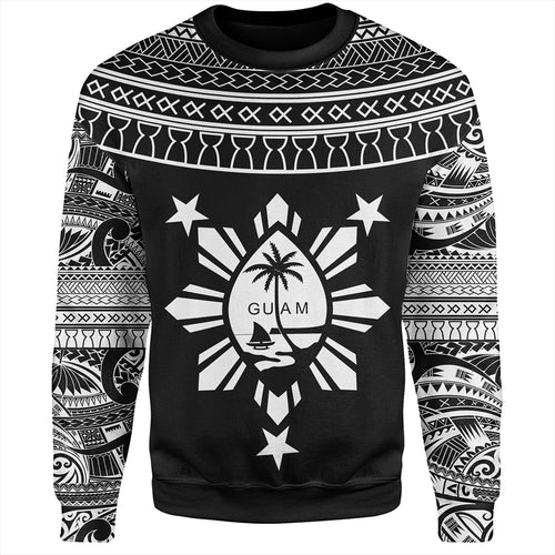Guam Seal With Philippines Filipinos Sun Sweatshirt Tribal Island