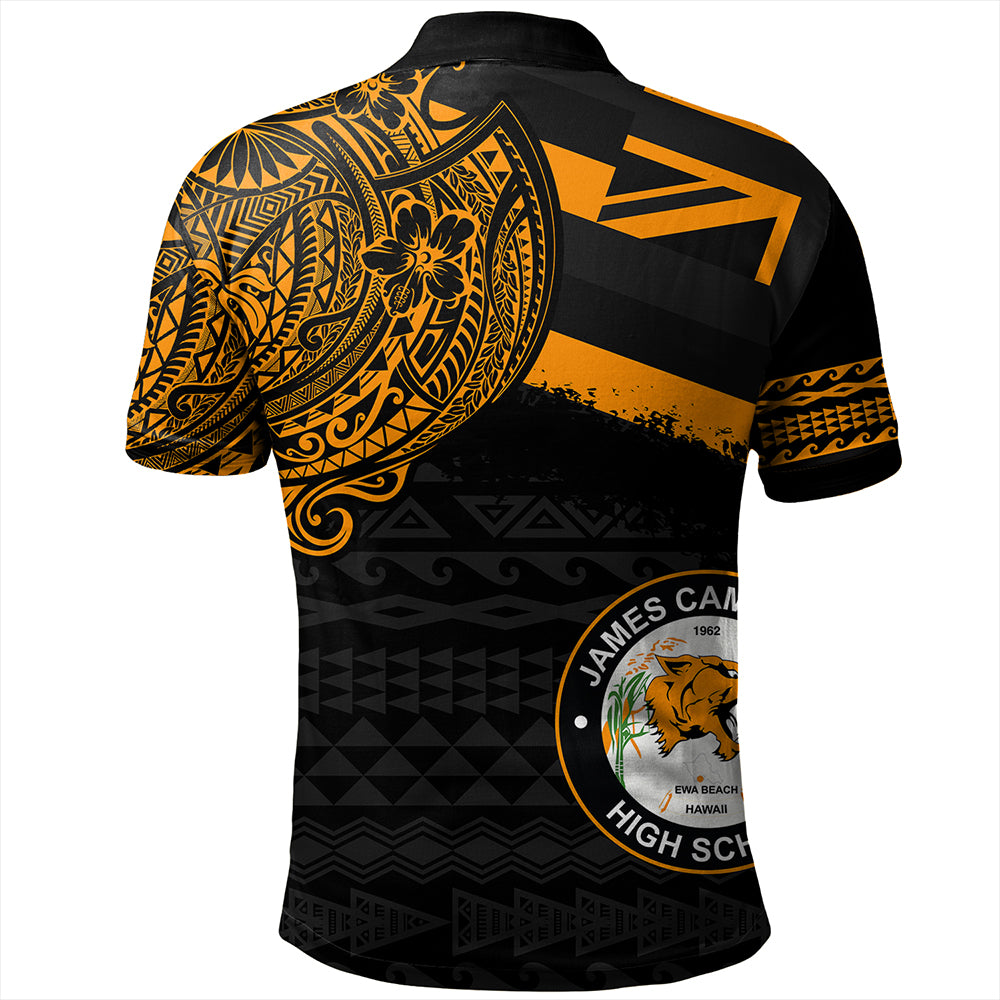 Hawaii Polo Shirt James Campbell High School Flag With Crest Style