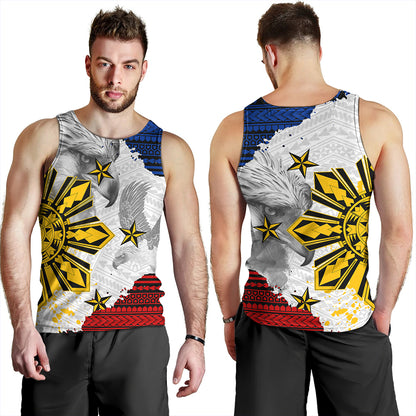 Philippines Tank Top Eagles Filipino Sun Flag Grunge Style