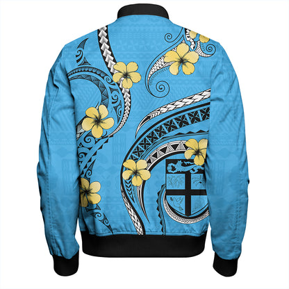 Fiji Bomber Jacket Fiji Bula Style Plumeia Flower