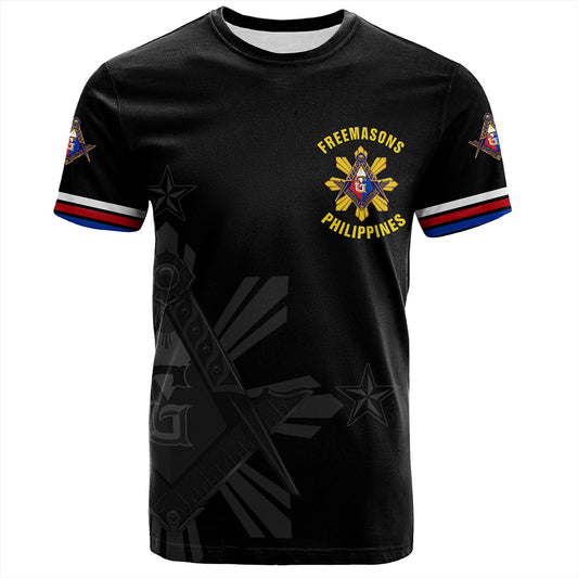 Philippines T-Shirt Freemasons Filipino Star Letter Style
