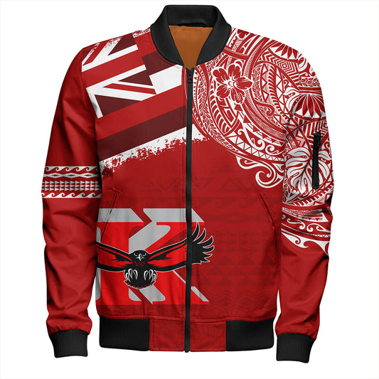 Hawaii Bomber Jacket Kauai High School With Crest Style