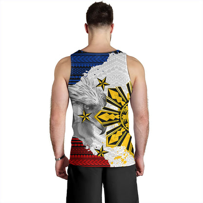 Philippines Tank Top Eagles Filipino Sun Flag Grunge Style