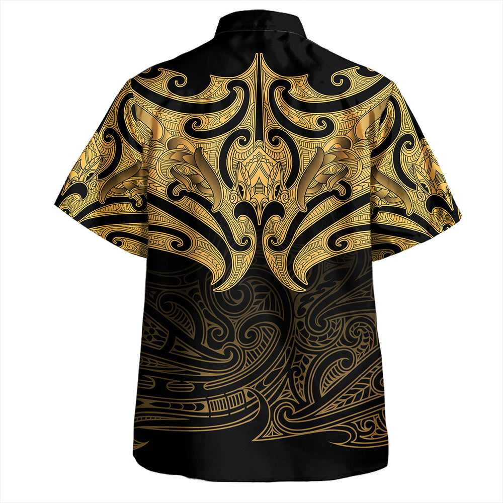 New Zealand Hawaiian Shirt Maori Gold Pattern