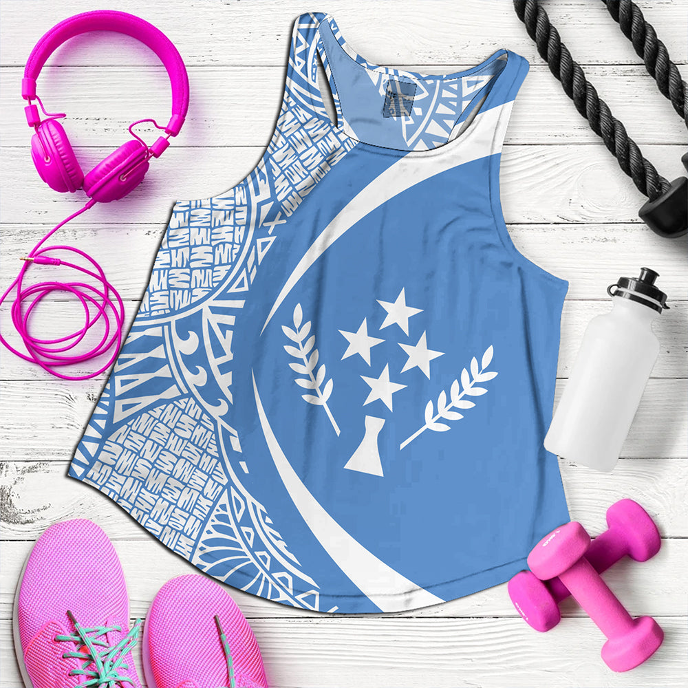 Kosrae Women Tank Coat Of Arm Lauhala Circle