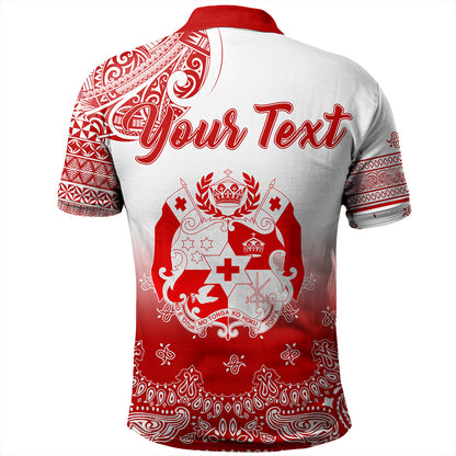 Tonga Polo Shirt Custom Pattern Ngatu With Paisley Style