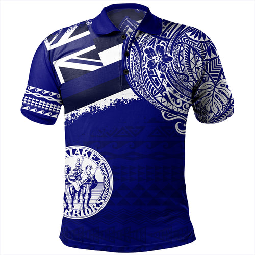 Hawaii Polo Shirt Waiakea High School With Crest Style