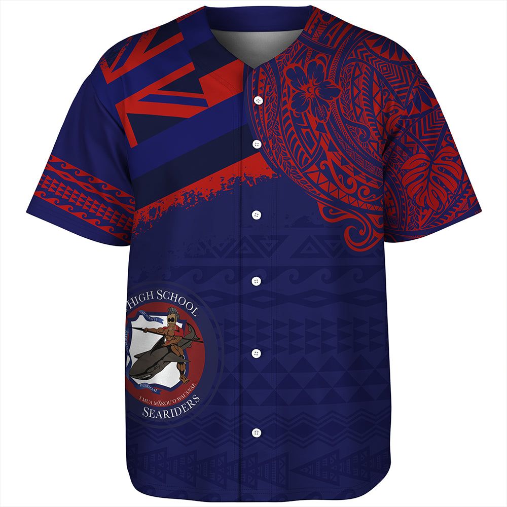 Hawaii Baseball Shirt Waianae High School With Crest Style