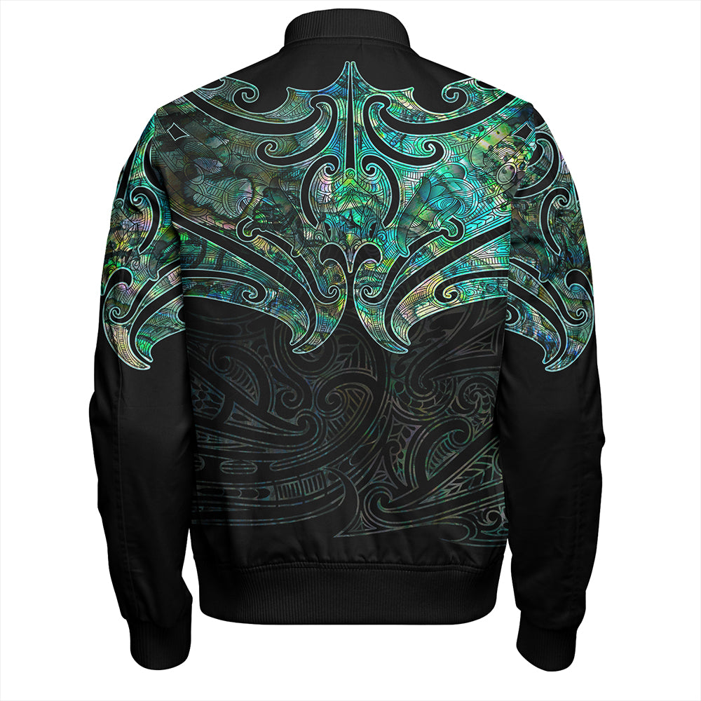 New Zealand Bomber Jacket Maori Papua Shell Pattern