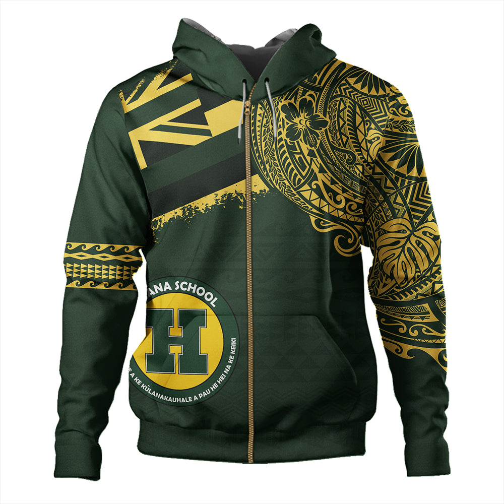 Hawaii Hoodie Hana High And Elementary School With Crest Style