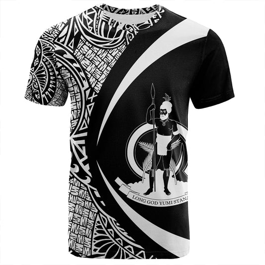 Vanuatu T-Shirt Coat Of Arm Lauhala White Circle