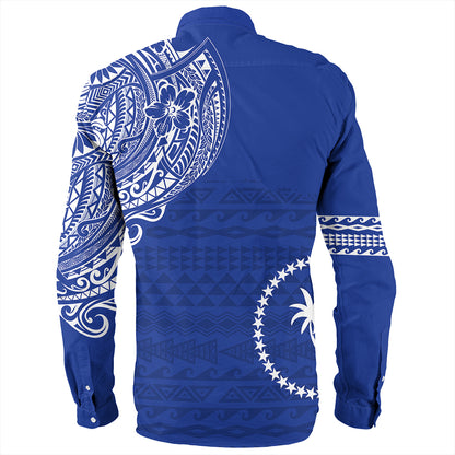 Chuuk Long Sleeve Shirt Polynesian Flag With Coat Of Arms