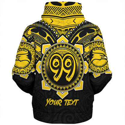 Hawaii Sherpa Hoodie Custom Nanakuli High & Intermediate School Home Of Golden Hawks Tribal Style