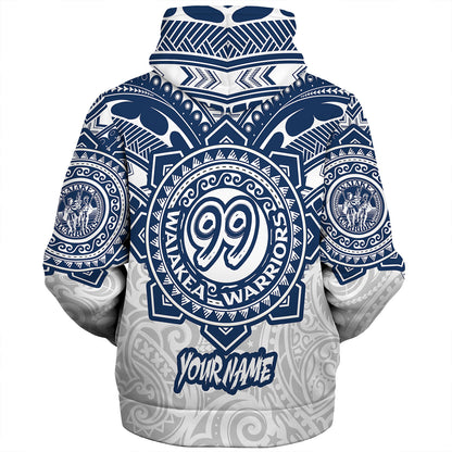 Hawaii Sherpa Hoodie Custom Waiakea High School Super Waiakea Warriors Tribal Style