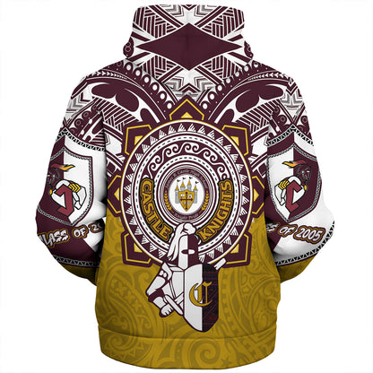Hawaii Sherpa Hoodie Custom James B. Castle High School Super Castle Knights Tribal Style