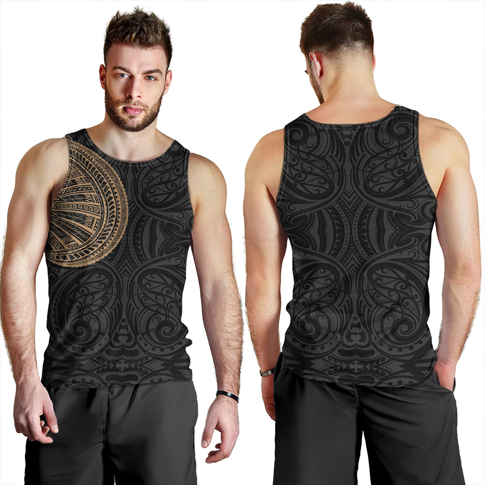 Samoa Tribal Maori Tattoo Roman Reigns Tank Top Gold