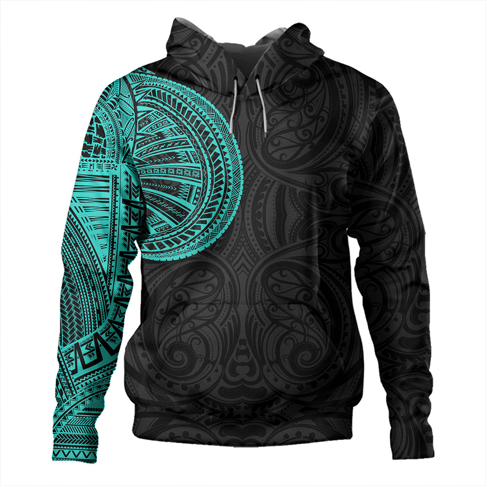 Samoa Tribal Maori Tattoo Roman Reigns Hoodie Turquoise
