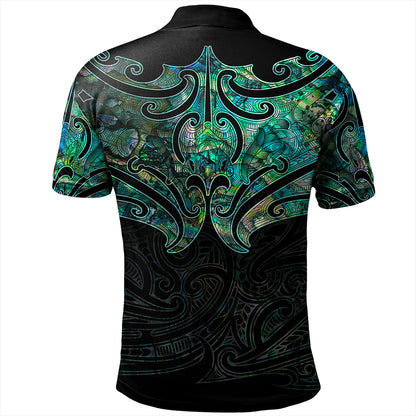 New Zealand Polo Shirt Maori Papua Shell Pattern