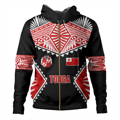 Tonga Hoodie Ngatu Pattern Islands Style