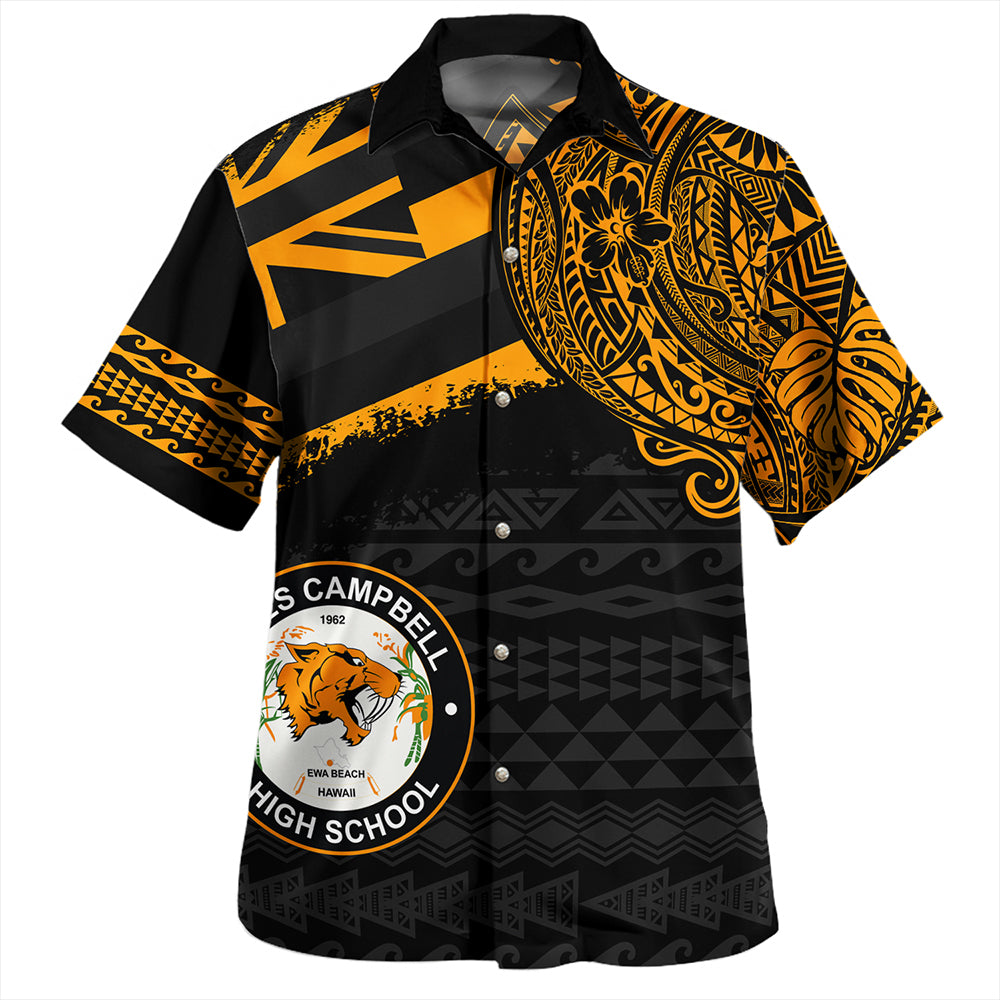 Hawaii Hawaiian Shirt James Campbell High School Flag With Crest Style