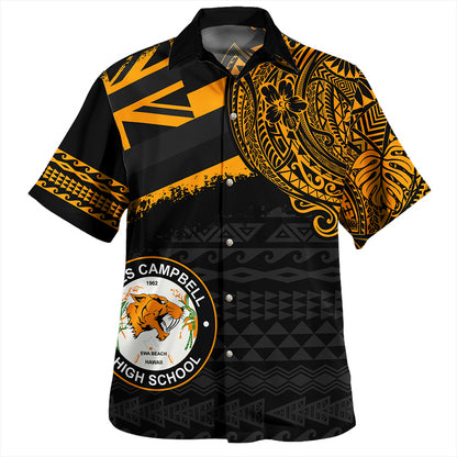 Hawaii Hawaiian Shirt James Campbell High School Flag With Crest Style